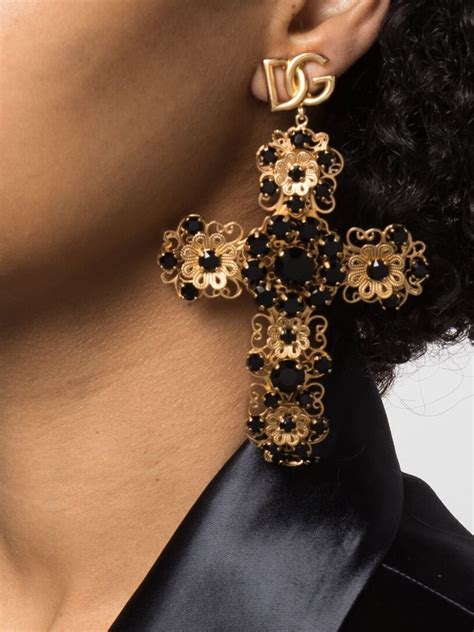 dolce gabbana earrings online|Dolce & Gabbana cross earrings.